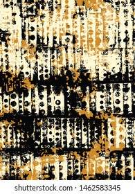 Abstract grunge vector background. Color handcrafted composition of irregular graphic elements.