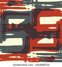 Abstract grunge vector background. Color squared composition of irregular overlapping graphic elements.