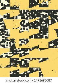 Abstract grunge vector background.  Color composition of irregular overlapping graphic elements.