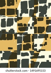 Abstract grunge vector background.  Color composition of irregular overlapping graphic elements.
