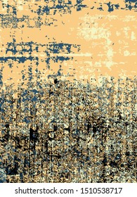 Abstract grunge vector background. Color handcrafted composition of irregular graphic elements.