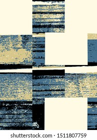 Abstract grunge vector background. Color handcrafted composition of irregular graphic elements.