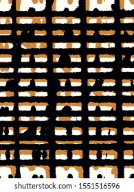 Abstract grunge vector background. Color composition of irregular overlapping graphic elements.