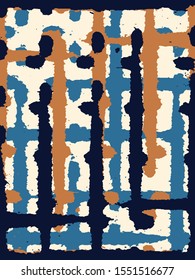 Abstract grunge vector background. Color composition of irregular overlapping graphic elements.