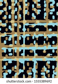 Abstract grunge vector background. Color composition of irregular overlapping graphic elements.