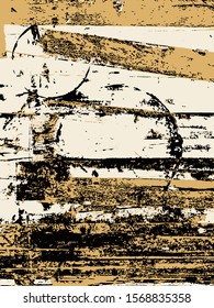 Abstract grunge vector background. Color handcrafted composition of irregular graphic elements.
