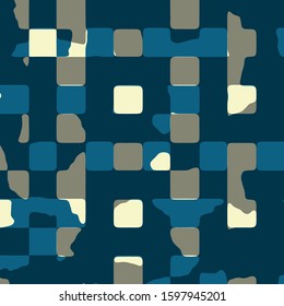 Abstract grunge vector background. Color squared composition of irregular overlapping graphic elements.