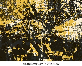 Abstract grunge vector background. Color composition of irregular overlapping graphic elements.