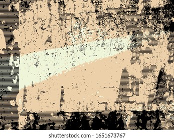 Abstract grunge vector background. Color composition of irregular overlapping graphic elements.