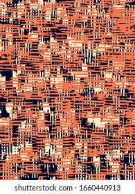 Abstract grunge vector background. Color composition of irregular overlapping stripe graphic elements.