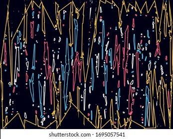 Fondo vector abstracto. Composición de color de elementos gráficos coincidentes irregulares.