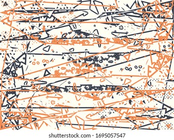 Fondo vector abstracto. Composición de color de elementos gráficos coincidentes irregulares.