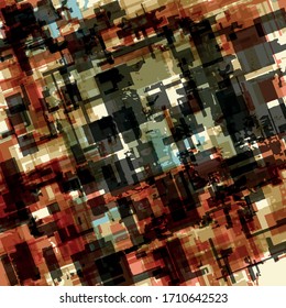 Abstract grunge vector background. Color composition of irregular overlapping graphic elements.