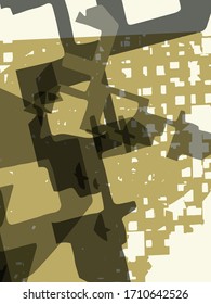 Abstract grunge vector background. Color composition of irregular overlapping graphic elements.