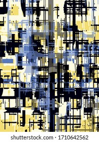Abstract grunge vector background. Color composition of irregular overlapping graphic elements.