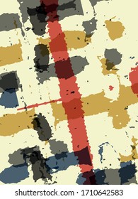 Fondo vector abstracto. Composición de color de elementos gráficos coincidentes irregulares.