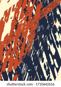 Abstrakter brüchiger Hintergrund der Vektorillustration. Farbzusammensetzung von unregelmäßig überlappenden grafischen Elementen.