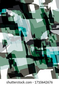 Abstract grunge vector background. Color geometric composition of irregular overlapping graphic elements.