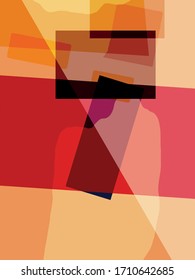 Fondo vector abstracto. Composición geométrica de color de elementos gráficos irregulares superpuestos.