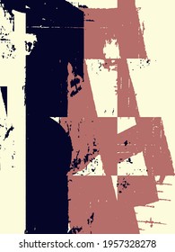 Abstract grunge vector background. Color handmade composition of irregular graphic elements.