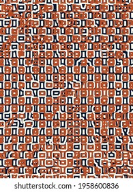 Abstract grunge vector background. Color handcrafted composition of irregular overlapping graphic elements.