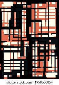 Abstract grunge vector background. Color handcrafted composition of irregular overlapping graphic elements.