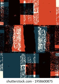 Abstract grunge vector background. Color handcrafted composition of irregular overlapping graphic elements.