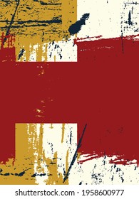 Abstract grunge vector background. Color handcrafted composition of irregular overlapping graphic elements.