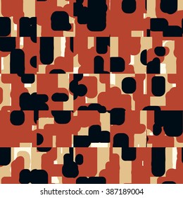 Abstract grunge vector background. Color composition of irregular overlapping geometric shapes.