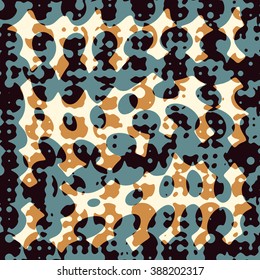Abstract grunge vector background. Color composition of overlapping irregular geometric shapes.