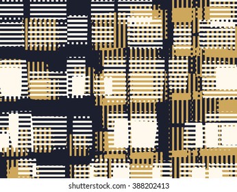 Abstract grunge vector background. Color composition of overlapping irregular geometric shapes.