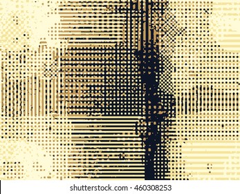 Abstract grunge vector background. Color raster composition of irregular overlapping shapes created using hand drawn work.