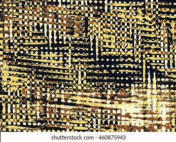 Abstract grunge vector background. Color raster composition of irregular geometric overlapping shapes created using handmade camera-less photographic print.