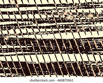 Abstract grunge vector background. Color raster composition of irregular geometric overlapping shapes created using handmade camera-less photographic print.