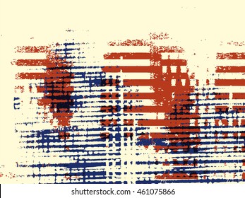 Abstract grunge vector background. Color raster composition of irregular overlapping shapes created using handmade camera-less photographic print.