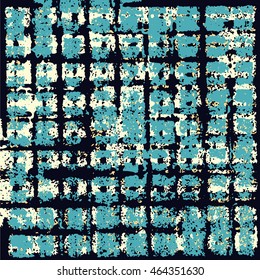 Abstract grunge vector background. Color squared composition of irregular overlapping elements.