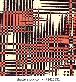 Abstract grunge vector background. Color raster composition of irregular overlapping graphic elements.