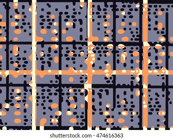 Abstract grunge vector background. Color raster composition of irregular overlapping graphic elements.