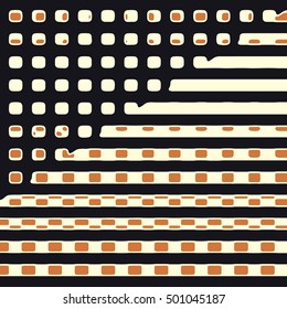 Abstract grunge vector background. Color raster composition of irregular overlapping graphic elements.