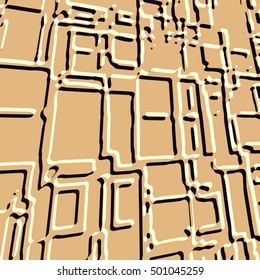 Abstract grunge vector background. Color composition of irregular overlapping graphic elements with added embossing effect.