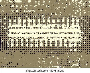 Abstract grunge vector background. Color composition of irregular overlapping graphic elements.