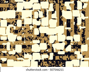Abstract grunge vector background. Color composition of irregular overlapping graphic elements.