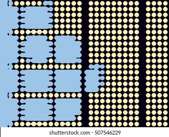 Abstract grunge vector background. Color composition of irregular overlapping graphic elements.