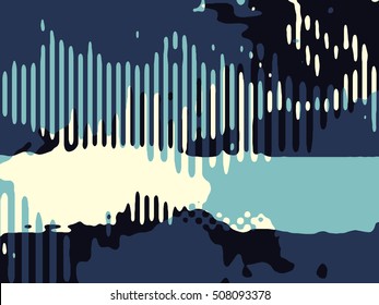 Abstract grunge vector background. Color raster composition of irregular overlapping graphic elements.