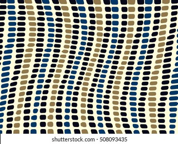 Abstract grunge vector background. Color raster composition of irregular overlapping graphic elements with added wavy effect.