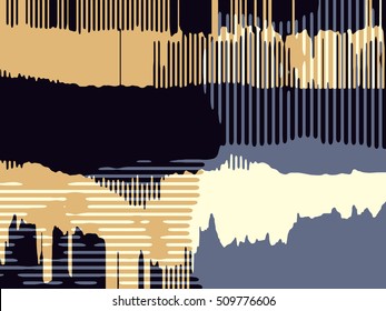 Abstract grunge vector background. Color composition of irregular overlapping graphic elements.