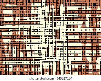 Abstract grunge vector background. Color raster composition of irregular overlapping  graphic elements.