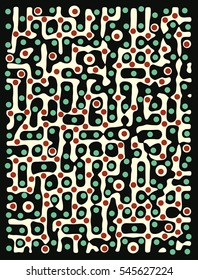 Abstract grunge vector background. Color raster composition of irregular overlapping  graphic elements.
