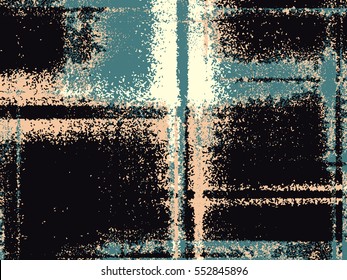 Abstract grunge vector background. Color grainy composition of irregular overlapping graphic elements.