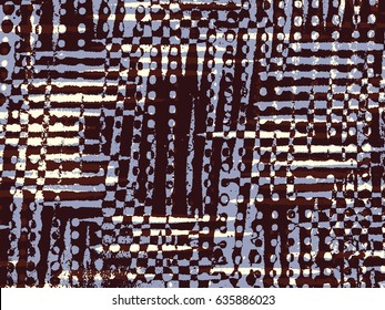 Abstract grunge vector background. Color composition of overlapping irregular graphic elements.